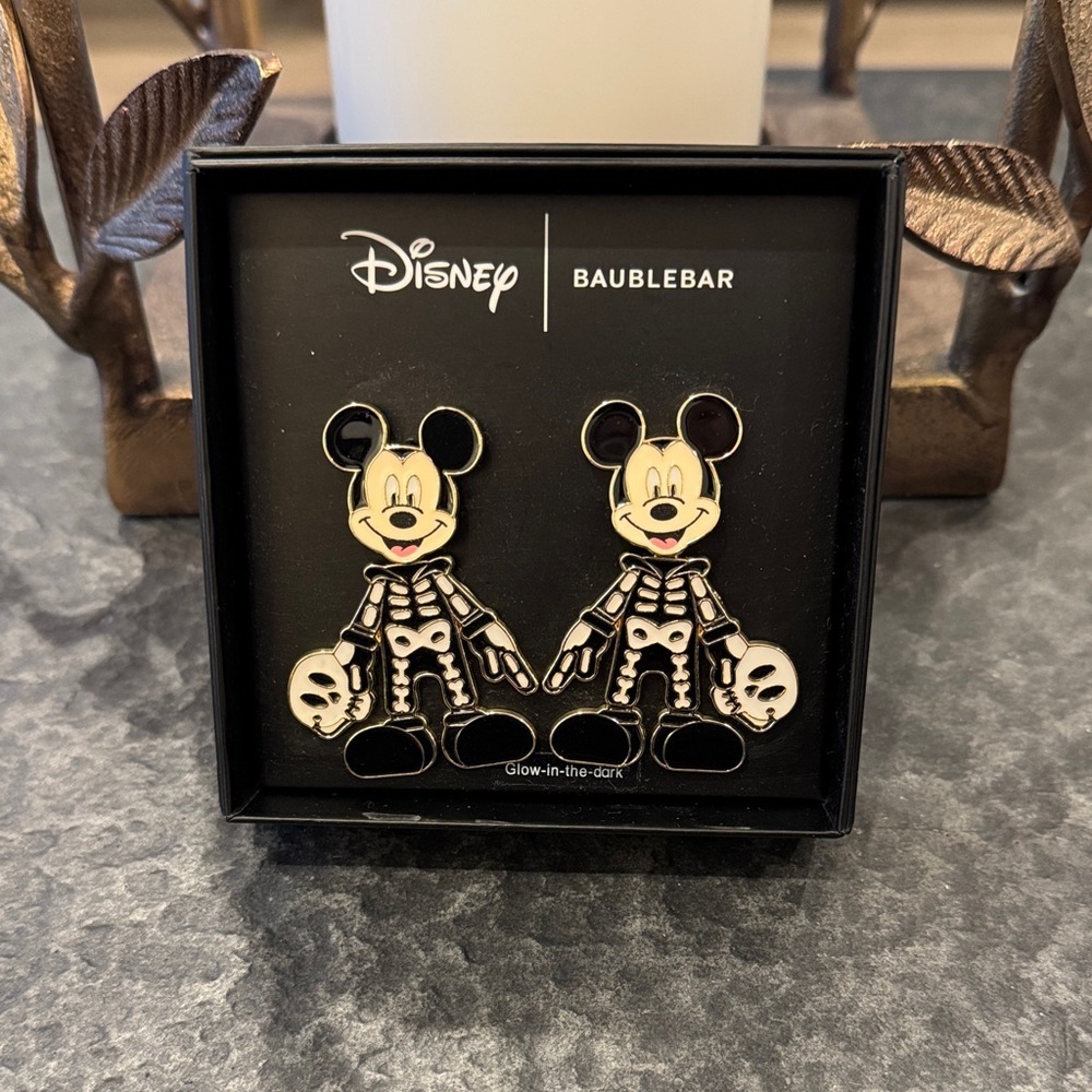 Disney X BaubleBar Mickey Mouse Skeleton Halloween Earrings